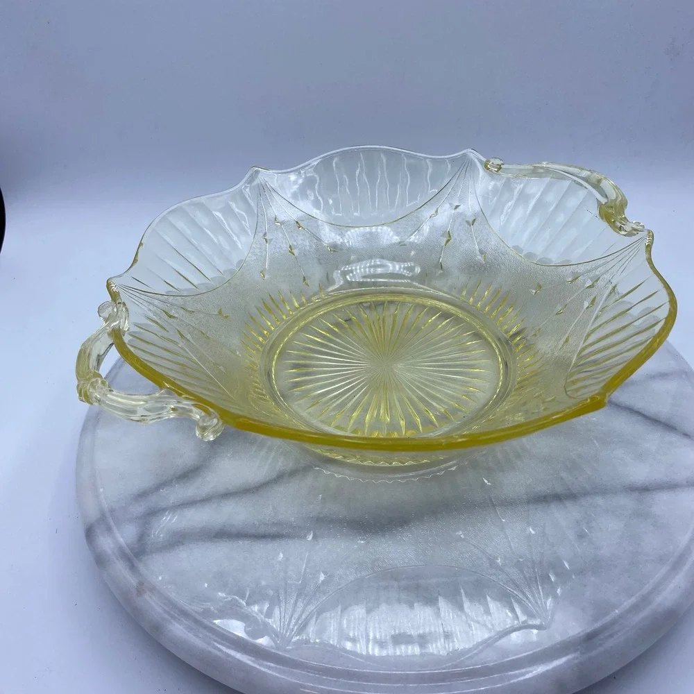 Yellow Federal/Depression Glass 9.5